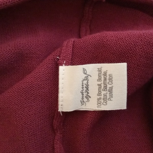 Gudrun Sjödén Oversized Knit Organic Burgundy Long Sleeve Mini Dress Size Medium - Picture 5 of 9